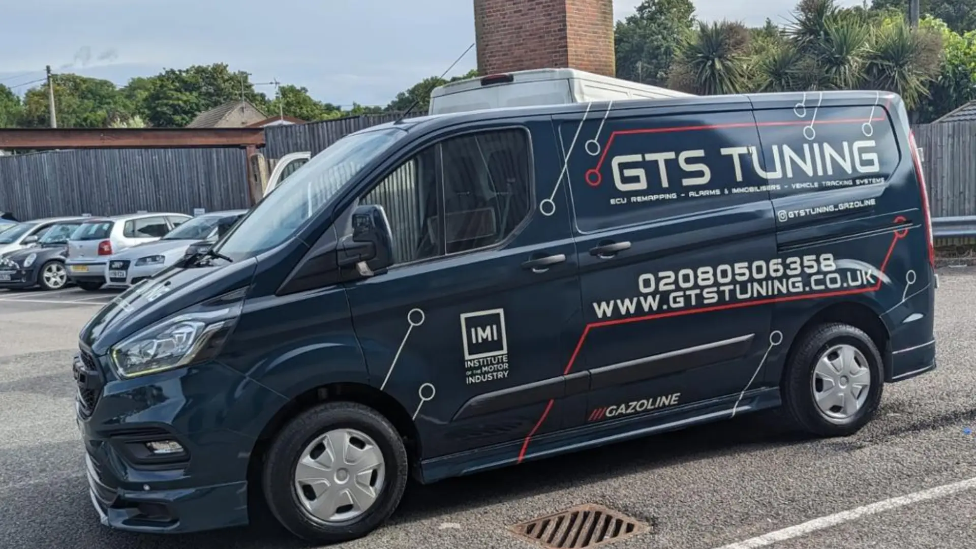 gts tuning van homepage hero section with background image