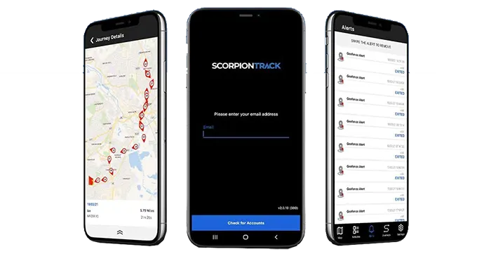 scorpion track on mobile phone